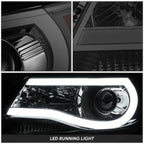 3D LED Bar Chrome Smoked Amber Projector Headlights for Chevrolet Colorado (2015–2022)