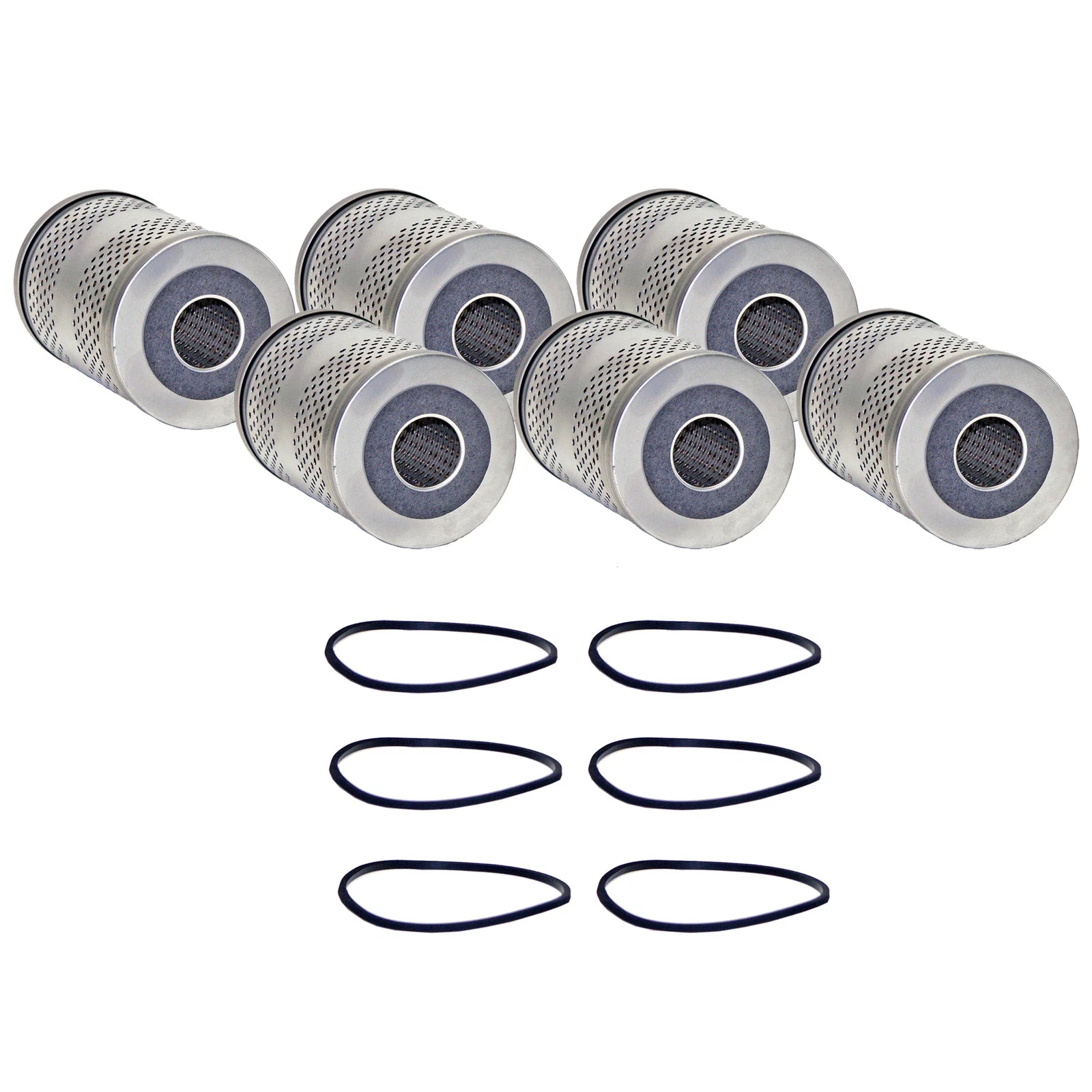 Set of 6 Engine Oil Filters for Chevrolet GMC Studebaker (Iso StdAsp)