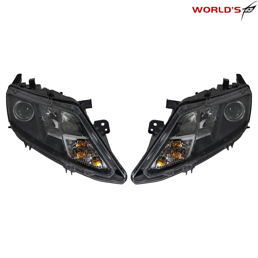 2X Halogen Headlight Set for Ford Fusion (2010–2012) Black Housing
