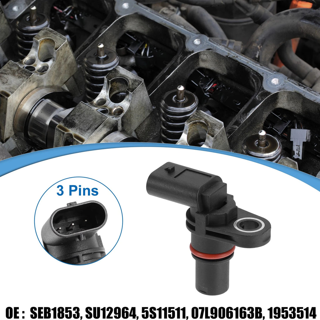 Car Camshaft Position Sensor 3 Pins for Volkswagen Audi (2007–2013) SEB1853 07L906163B