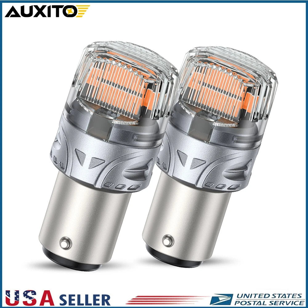 2X 1157 Amber Yellow LED Turn Signal Parking Light Bulbs for Autoone