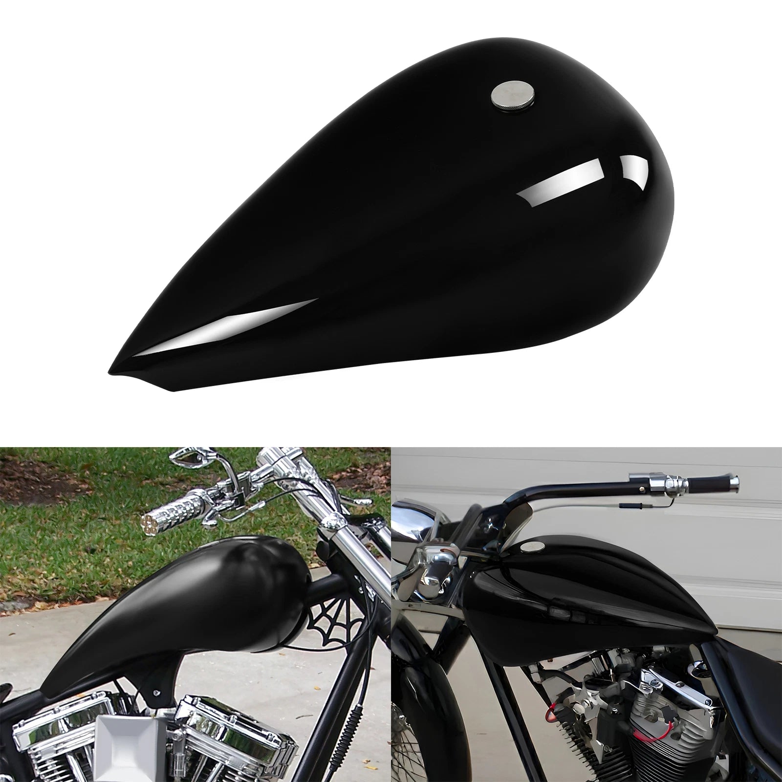 5" Stretched Fuel Gas Tank Cap for Harley Touring Glide (2014–2023)