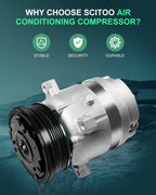 A/C Compressor for Chevrolet S10, GMC Sonoma 2.2L (1998–2003) CO 20446C