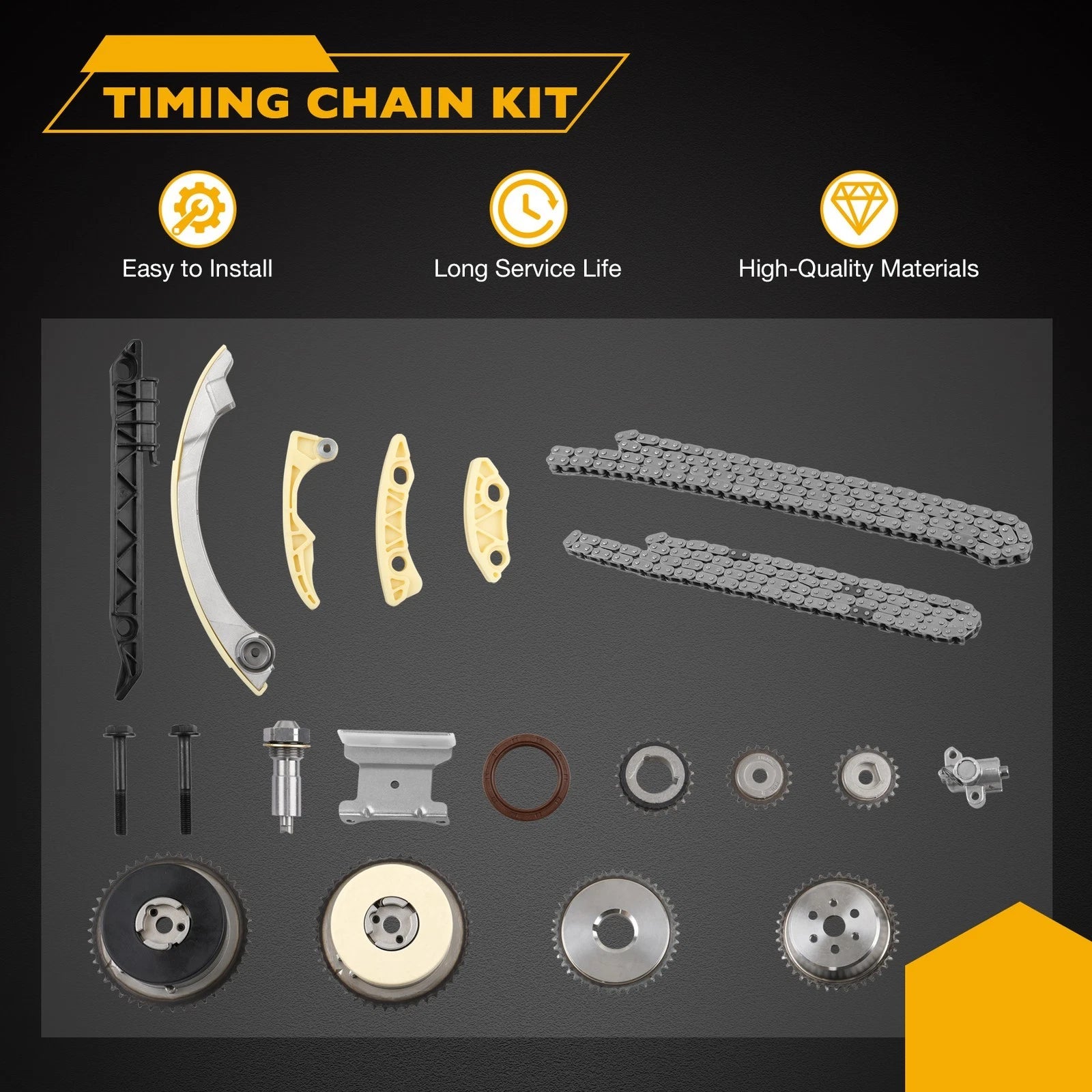 Timing Chain Water Pump Kit for Chevy Equinox GMC Terrain Buick LaCrosse Pontiac (2005–2019)