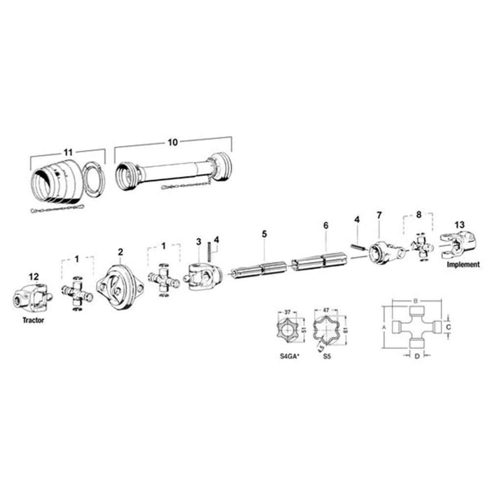 CV Cone & Bearing Assembly for John Deere Rotary Cutter CX20 HX14 (AW34682)