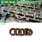 Set of 5 Oil Seal FKM Rubber 18x30x10mm for High Pressure