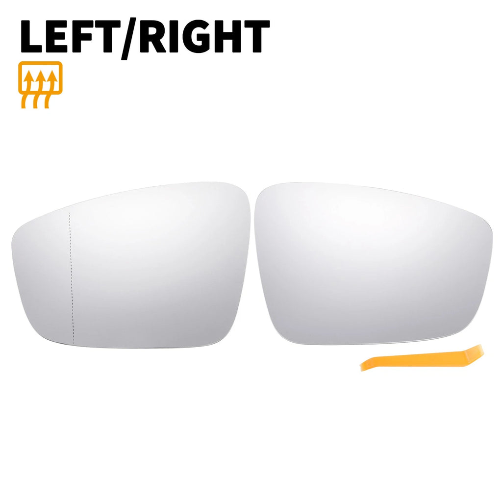 Heated Mirror Glass Replacement Pair for Volkswagen Beetle Jetta Passat 