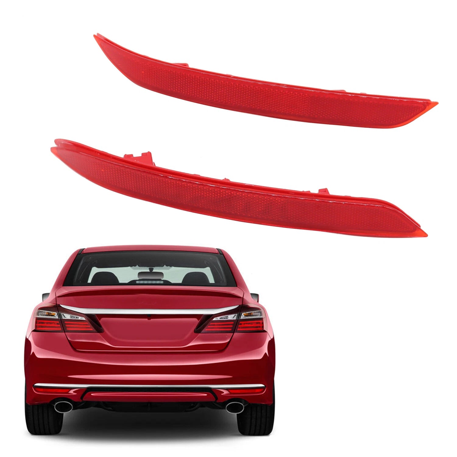 Rear Bumper Reflector Set of 2 for Honda Accord (2016–2017)