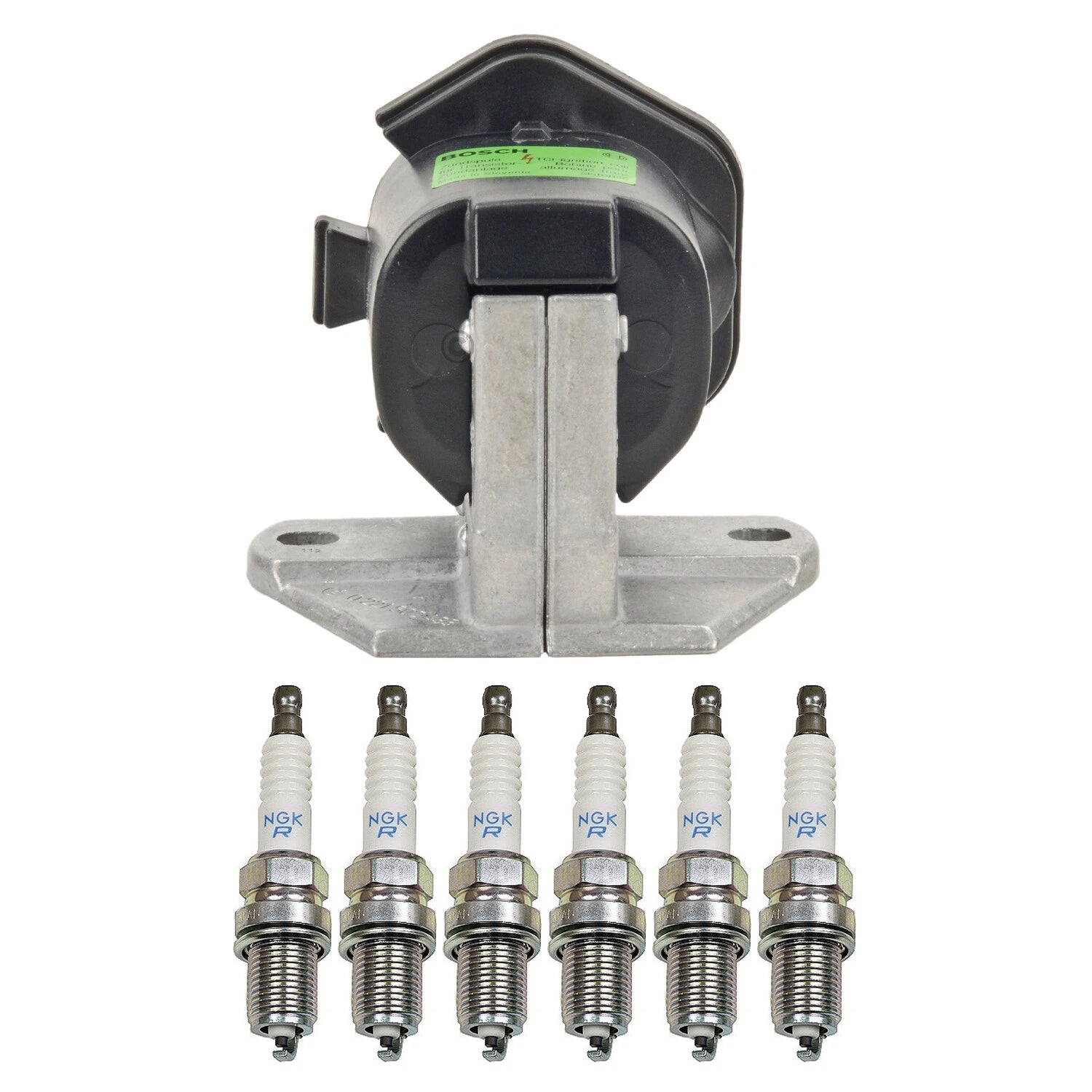 Set of 6 Bosch Ignition Coils & NGK Spark Plugs for 300SL C280 XJ6 LX450