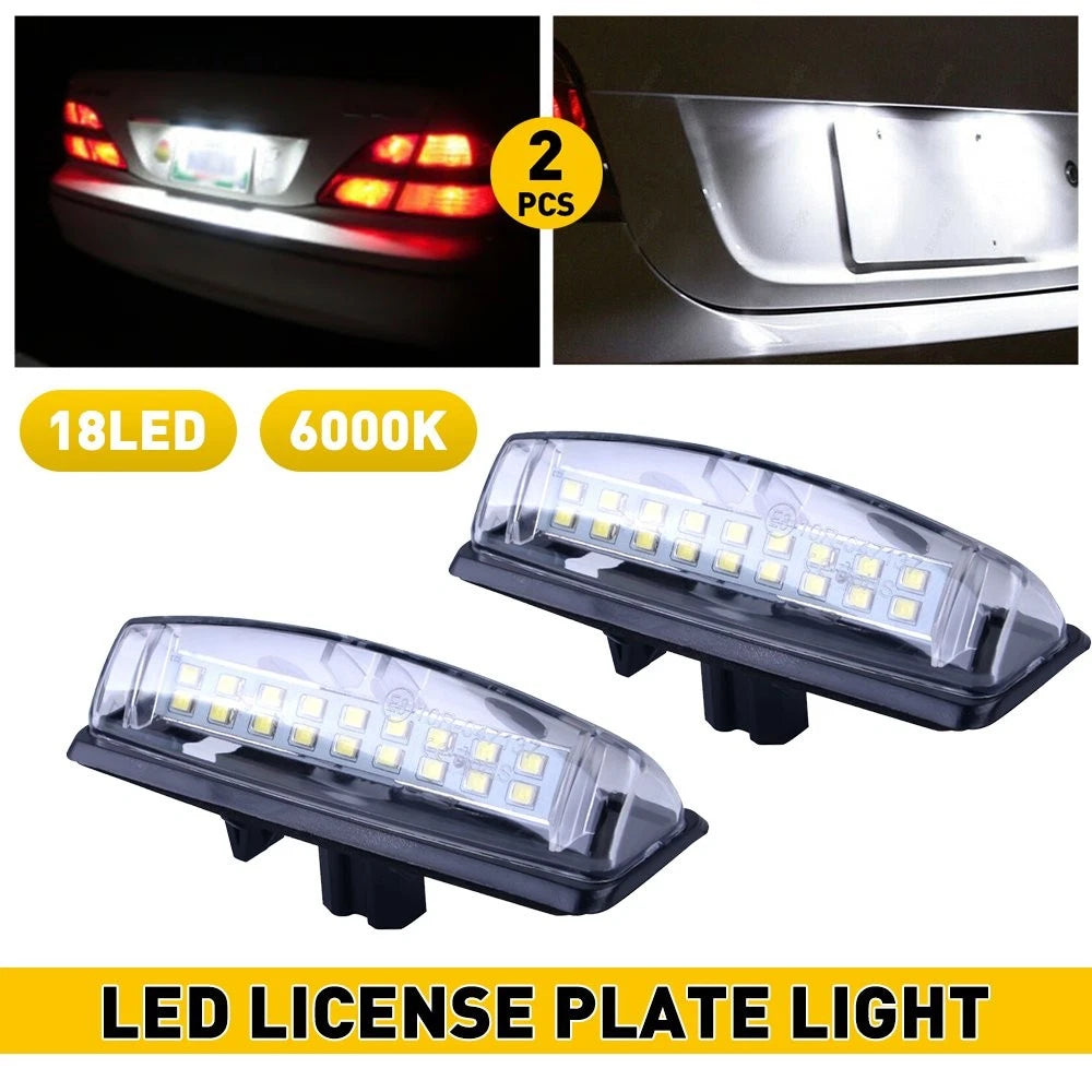 2X 18-SMD LED License Plate Light Assembly for Toyota Camry Prius Yaris