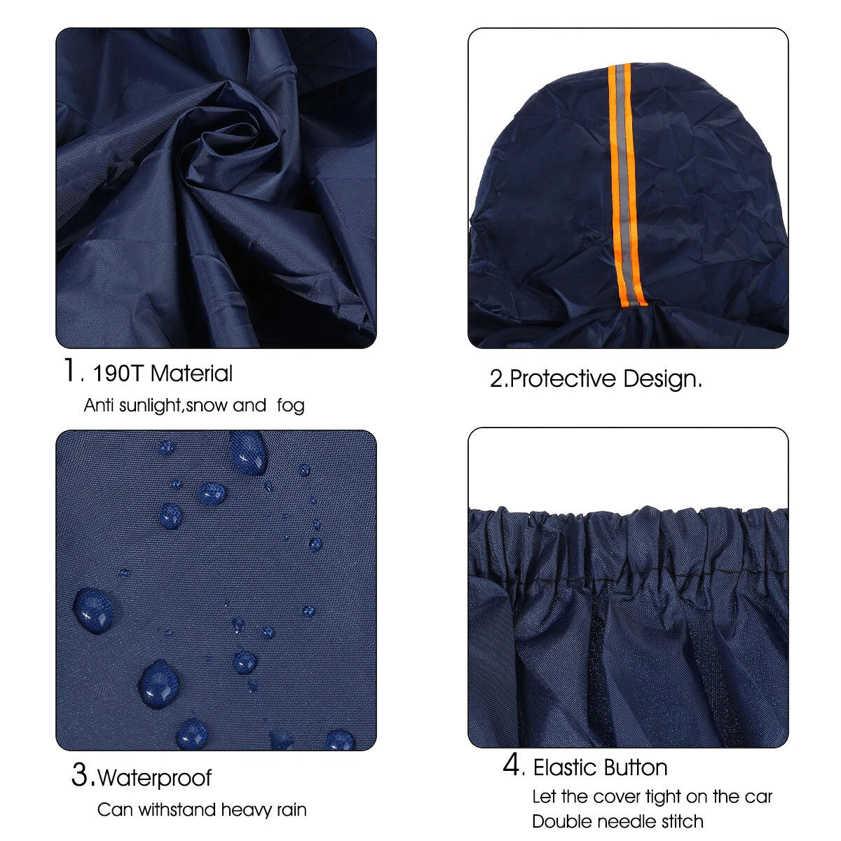 Breathable Full Car Cover for All Vehicles (Waterproof, All Weather)
