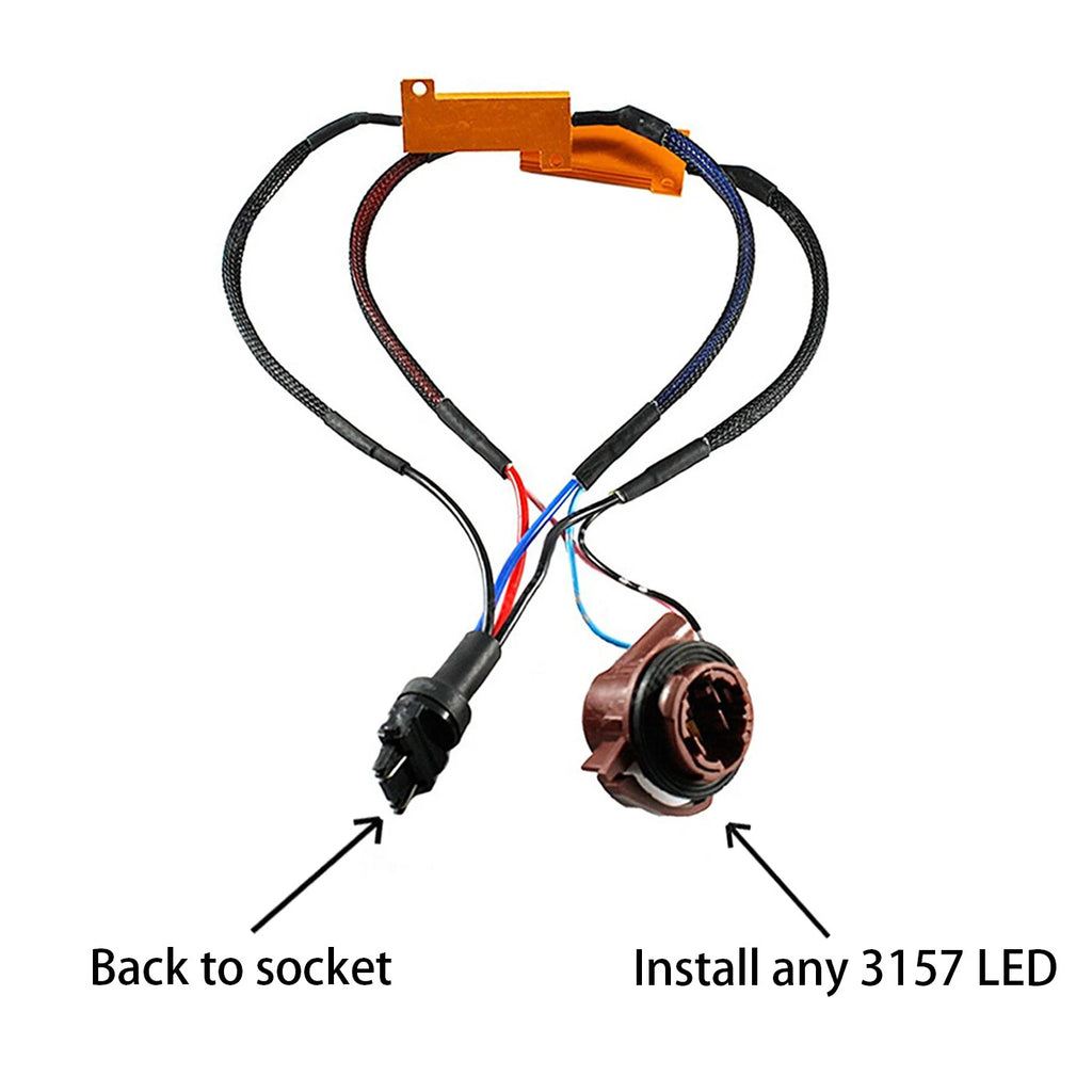 LED Load Resistor Decoder for 3157/4157 Hyper Flash Turn Signal (2010-2020)