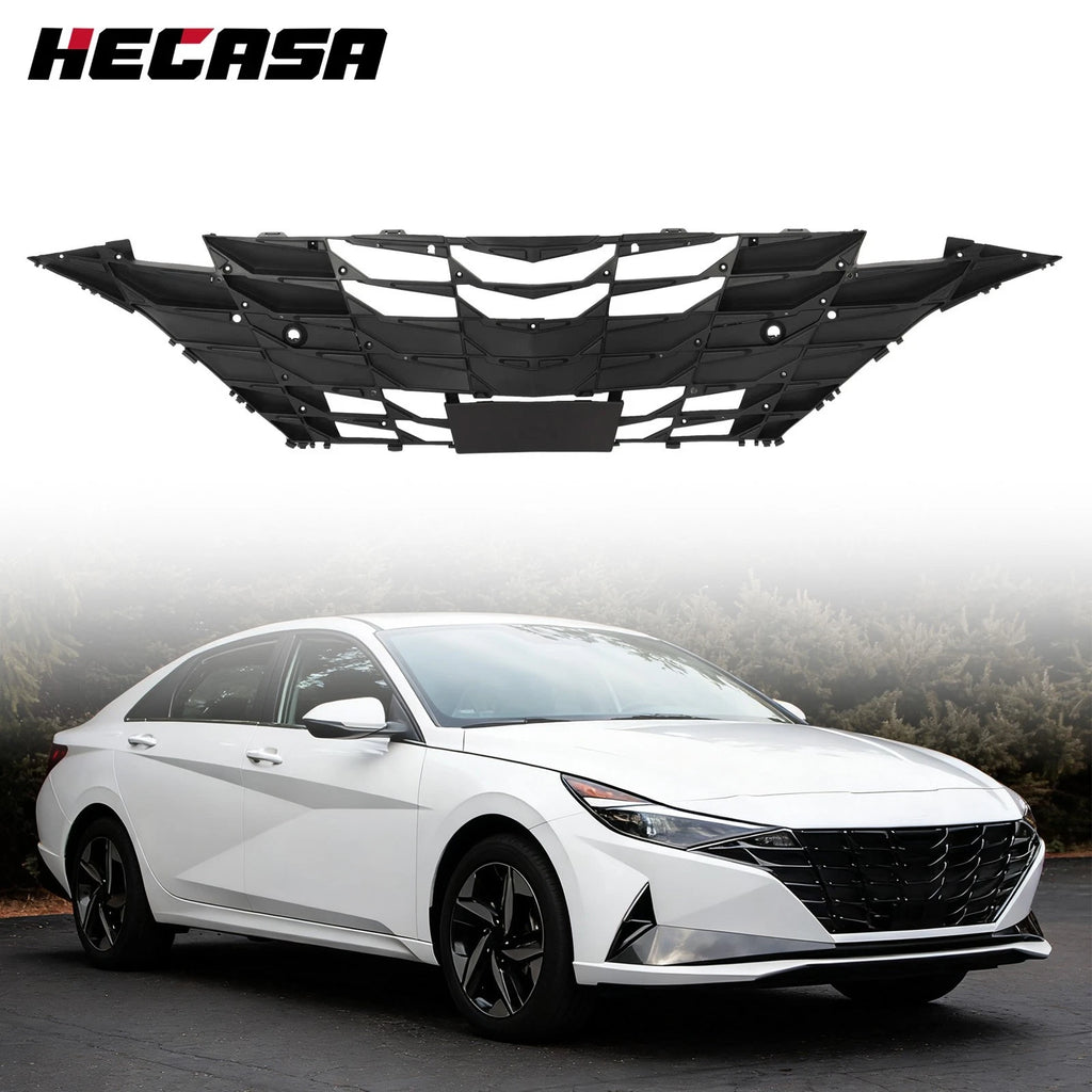 Front Inner Radiator Grille Cover for Hyundai Elantra (2021–2023) Black