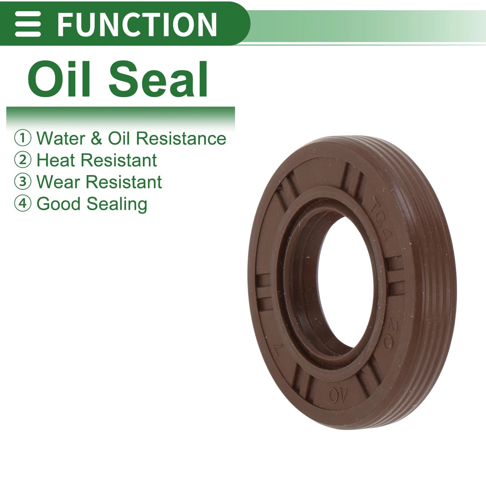 Set of 5 Oil Seal FKM Rubber 20x40x7mm for Automotive Applications
