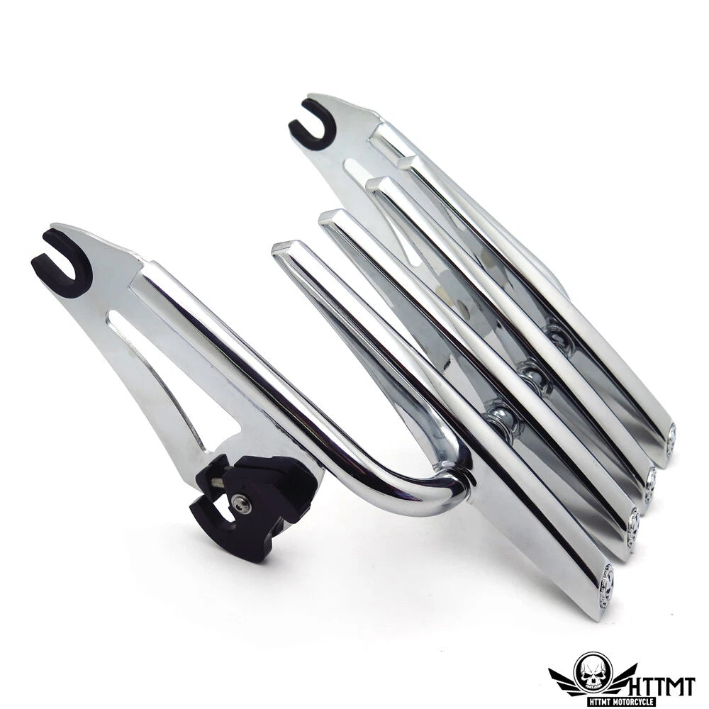 Chrome Skull Detachable Luggage Rack for Harley Touring (2014–2019)