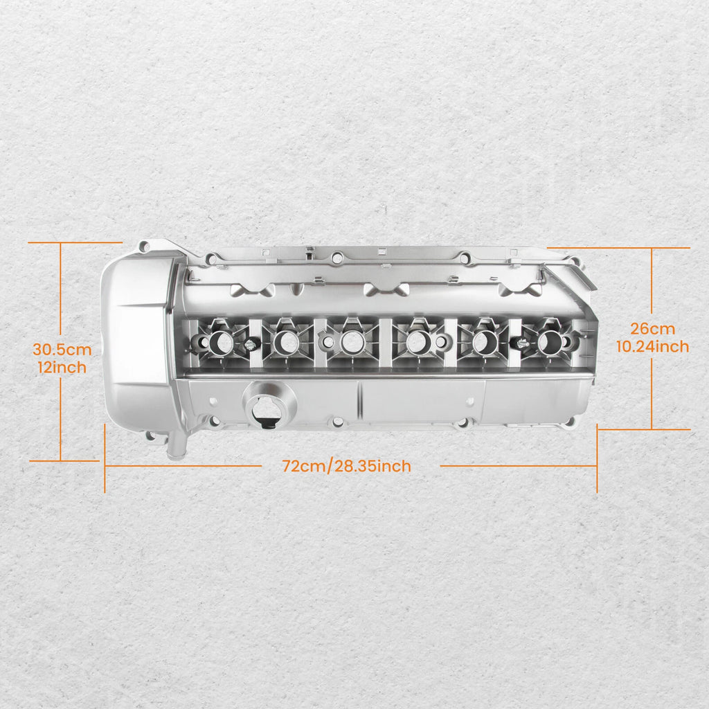 Aluminum Valve Cover with Gasket & Bolts for BMW 325i 330i 525i X3 X5 Z4 (2003–2006)
