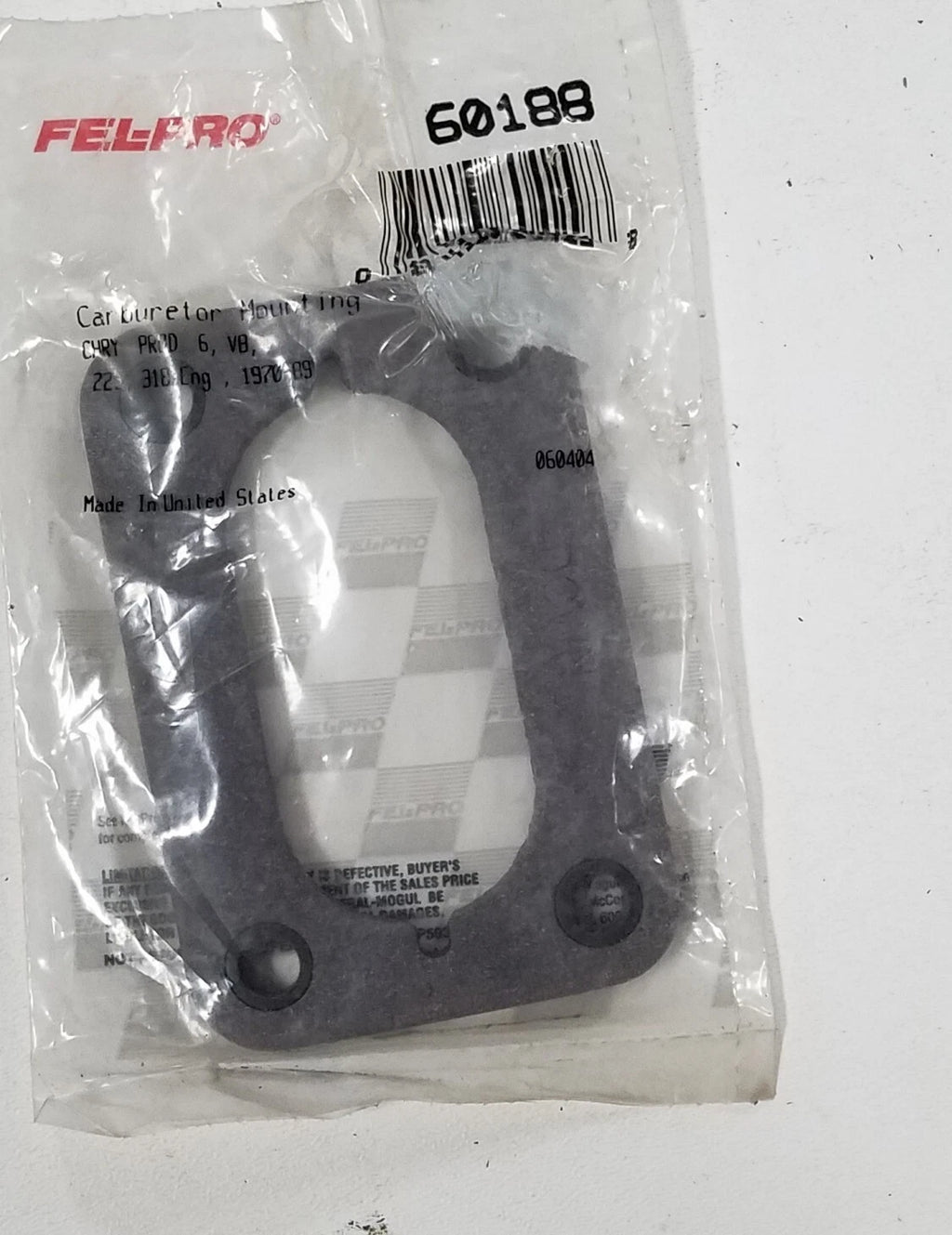 Carburetor Base Gasket for Dodge D100, Dart (1970–1987) - Fel-Pro 60188