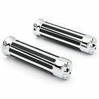 Chrome Skull Hand Grip 1" 25mm for Honda Yamaha Suzuki Kawasaki Harley