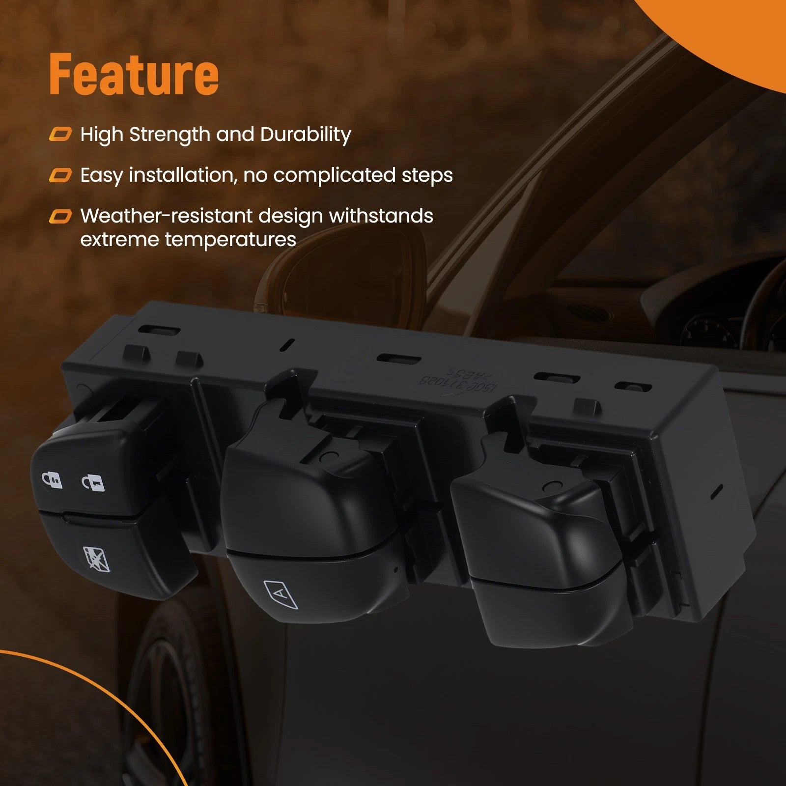 Driver Window Master Switch for Nissan Rogue Sentra (2013-2018) Black