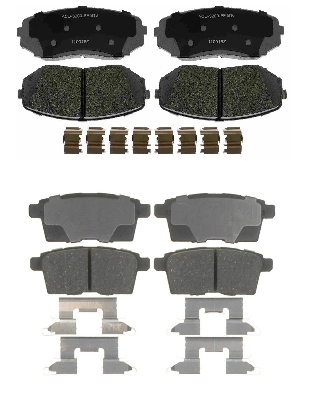 Ceramic Brake Pad Set for Ford Edge, Lincoln MKX, Mazda CX-9 (2007–2019)