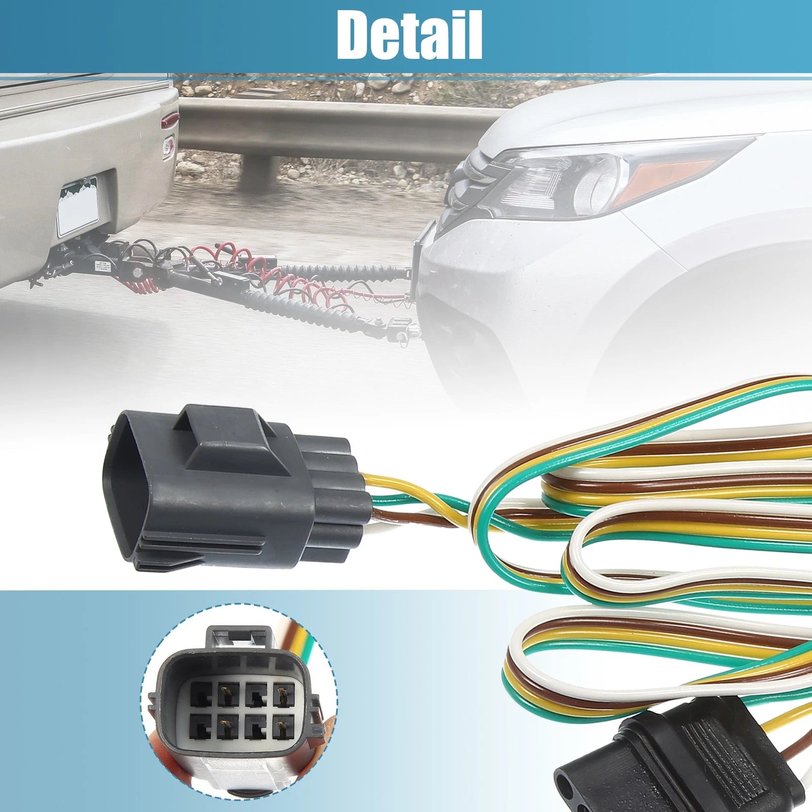 Set of 4 Trailer Wiring Harness 56245 4 Pin for Chevrolet Traverse (2014–2017)