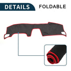 Dashboard Cover Mat for Honda Accord CY2 Sun Protector Pad Black Red