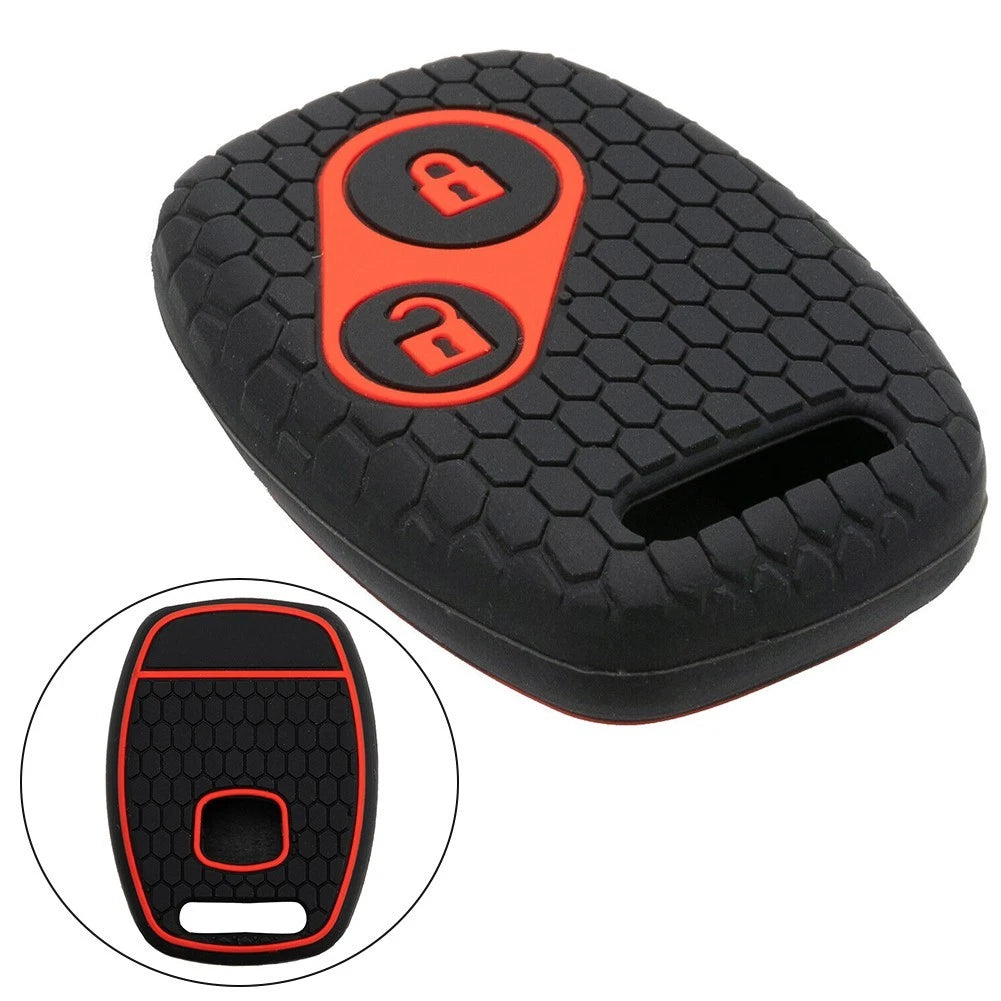 Black Red Silicone Remote Key Shell for Honda Accord (2011–2013)