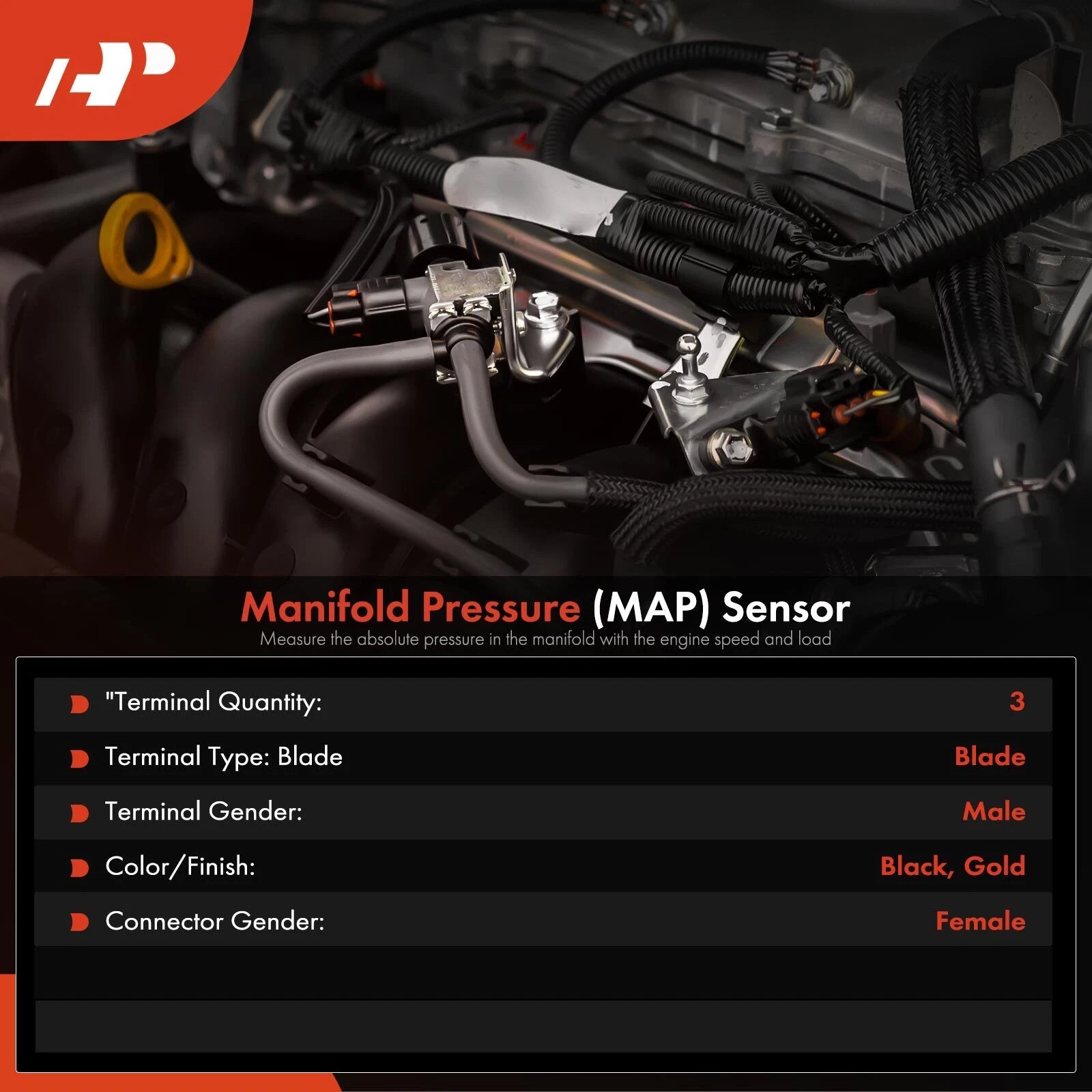 Turbocharger Boost Pressure Sensor for Ford International Harvester