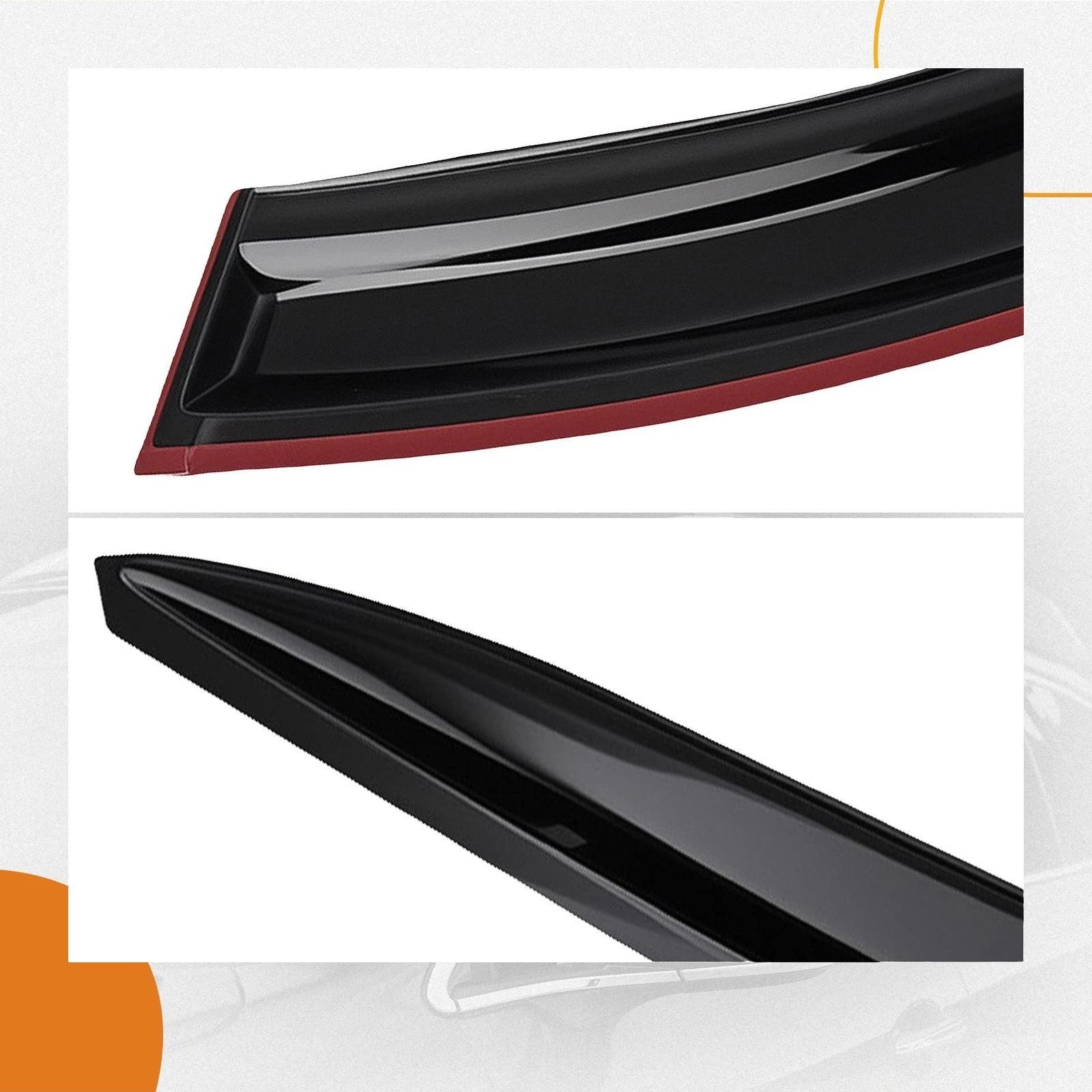 Set of 4 Window Visors for Honda Civic Sedan (2001–2005)