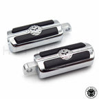Chrome Skull Foot Pegs for Harley Davidson Softail Dyna Glide Sportster