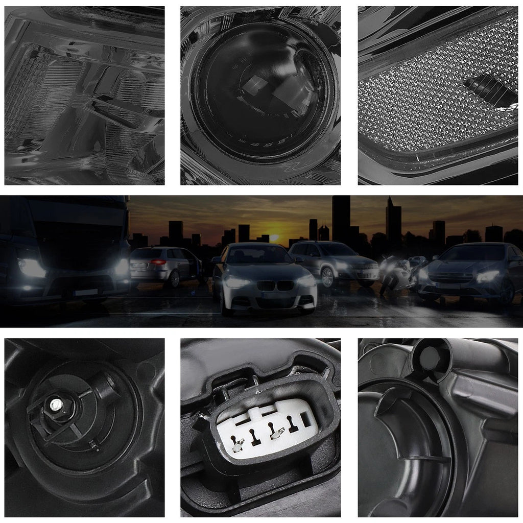 Projector Headlights for Jeep Grand Cherokee (2014–2016) - Clear Side Corner Smoked