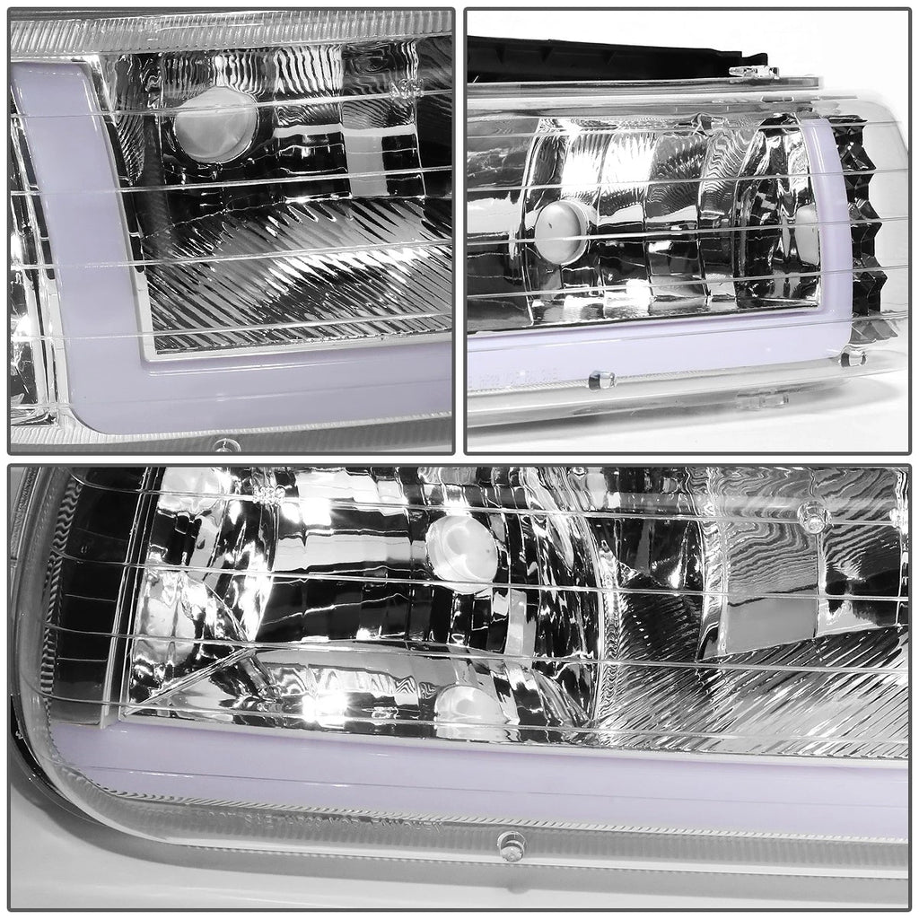 LED DRL Chrome Clear Side Headlight Bumper Lamp for Silverado (1999–2002)