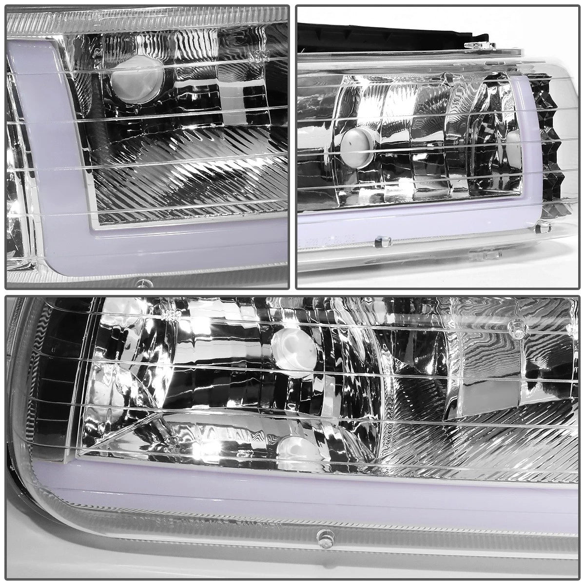 LED DRL Chrome Clear Side Headlight Bumper Lamp for Silverado (1999–2002)