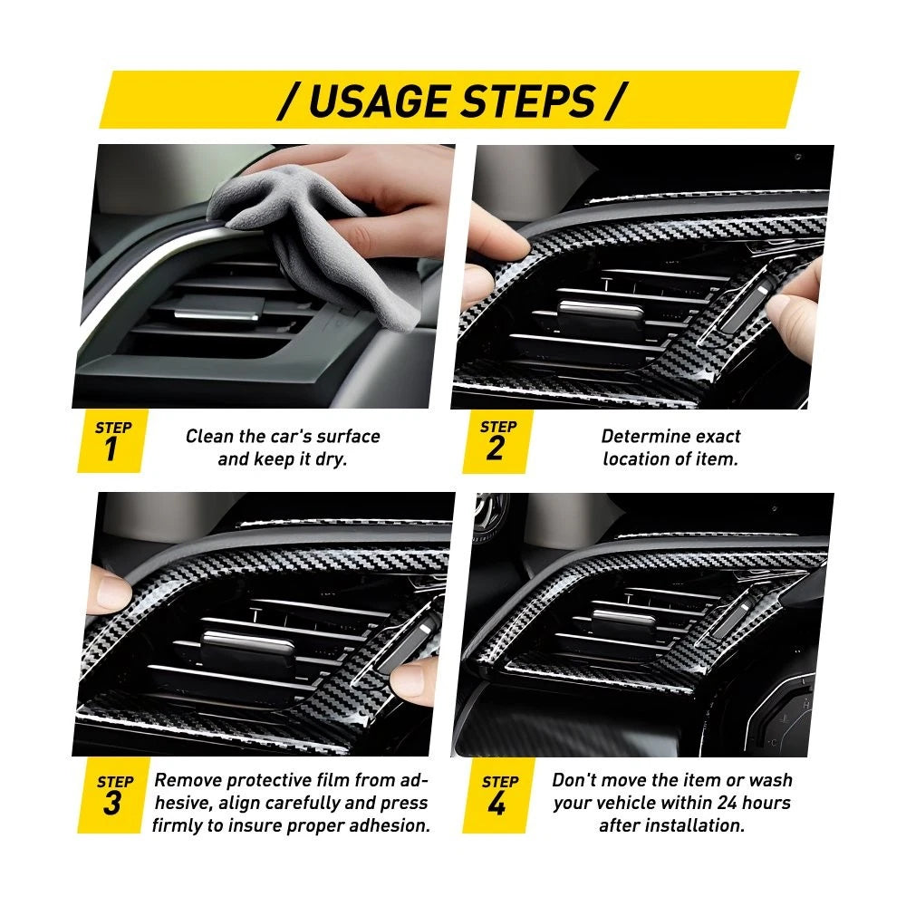 Carbon Fiber ABS Dashboard Air Vent Cover for Honda Civic (2016-2020)