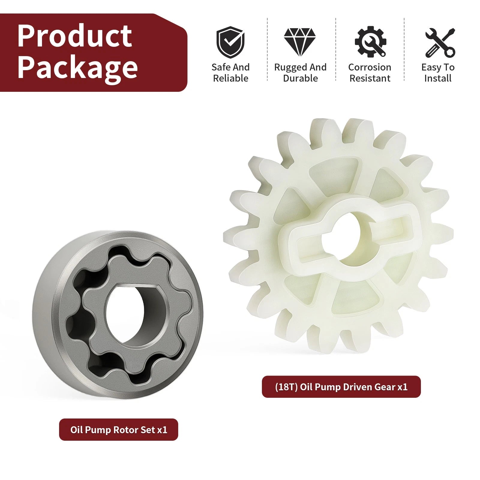Oil Pump Driven Gear & Rotor Set for Honda CRF250R (2004–2009)
