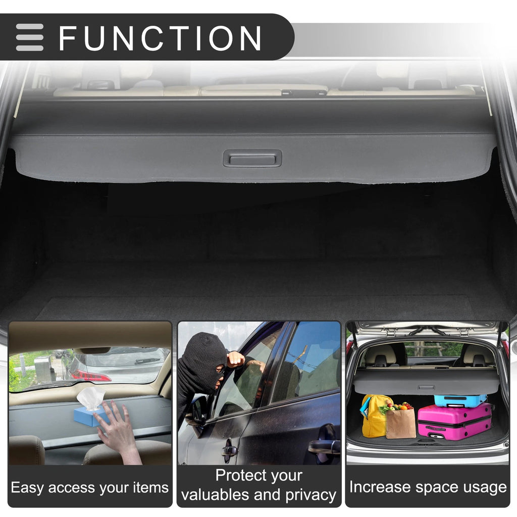 Retractable Cargo Cover for Audi Q7 (2006–2015) Trunk Parcel Shelf Gloss Black