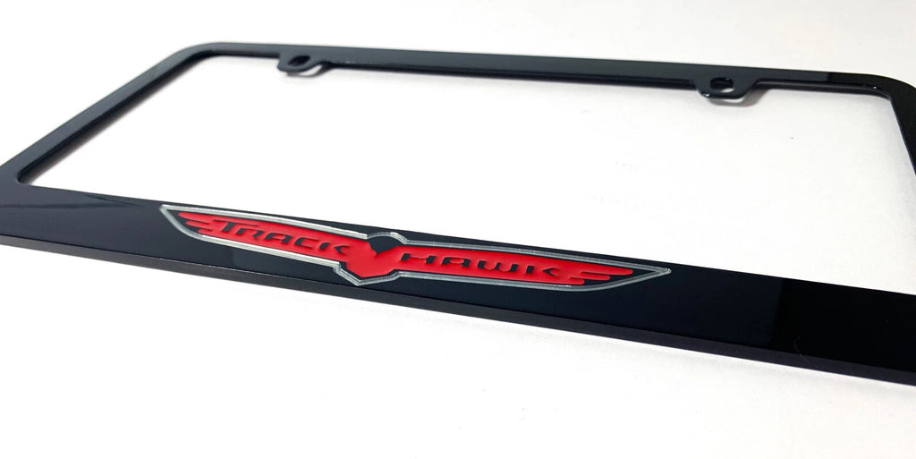 Matte Black Premium License Plate Frame for Jeep Trackhawk (2019–2020)