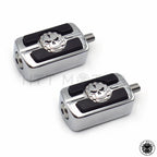 2X Chrome Skull Shift Peg for Harley Davidson Low Rider/Bad Boy (1987–2017)