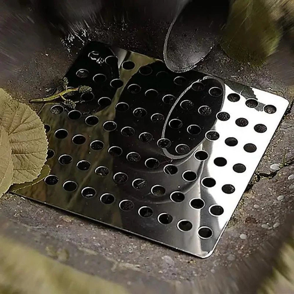 Square Drain Grate for Floor Shower Outdoor Stainless Steel (15cm x 15cm)
