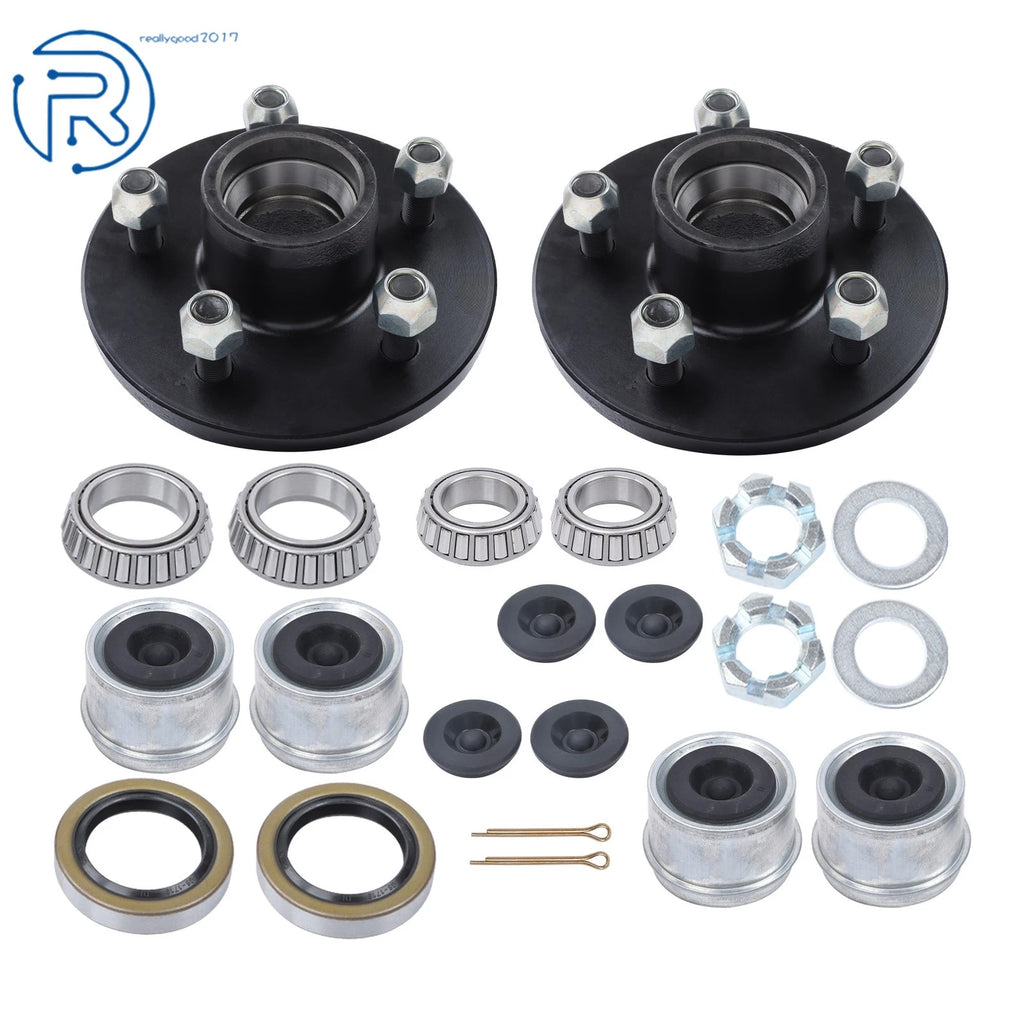 Set of 2 Trailer Hub Kits for 3500 lbs #84 Spindle (5 on 4.5")