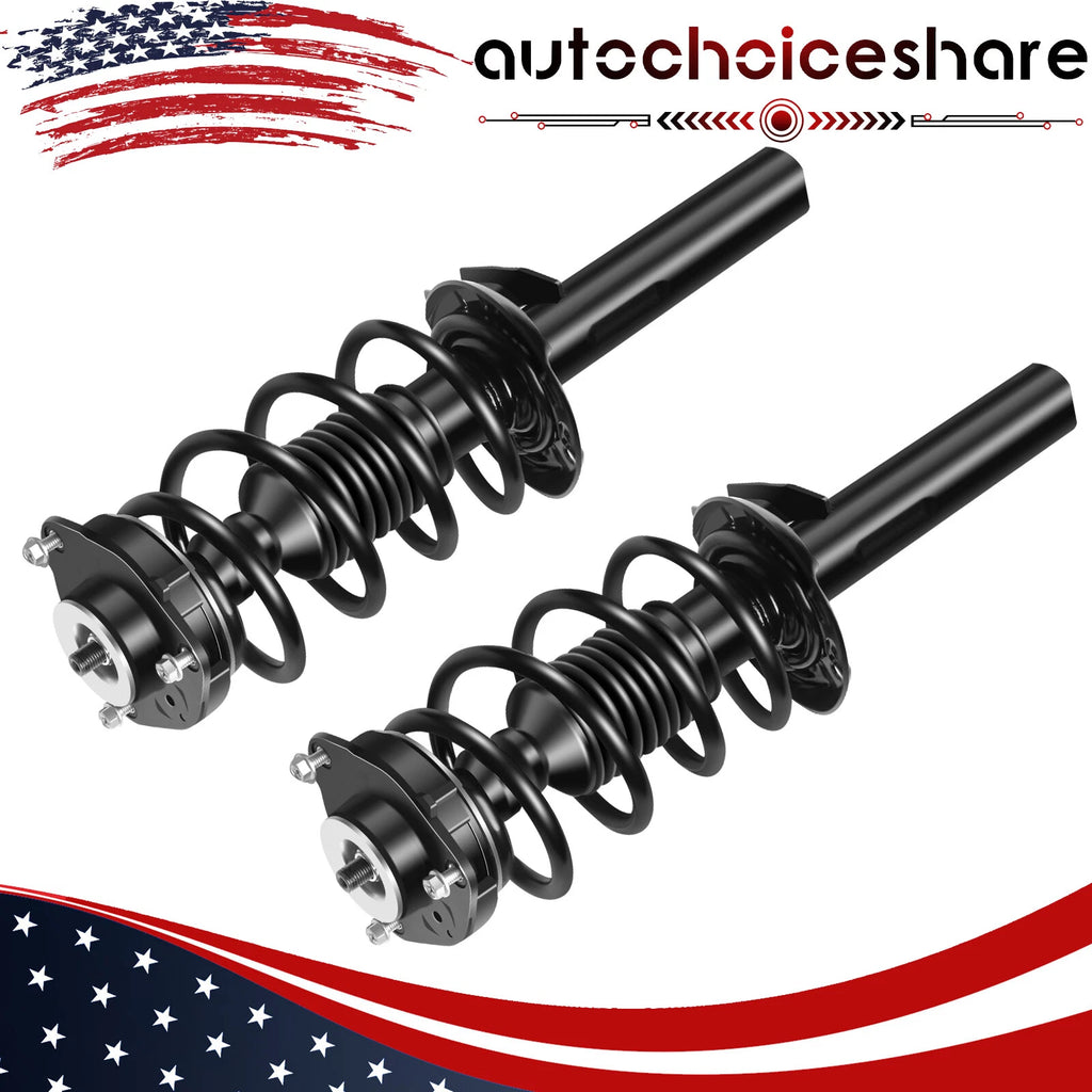 Set of 2 Front Complete Struts with Spring Assembly for VW Passat Rabbit (2006–2009)