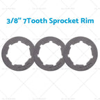 3PCS 3/8" 7T Sprocket Rim for STIHL 044 046 066 MS440 MS441 MS460 MS660