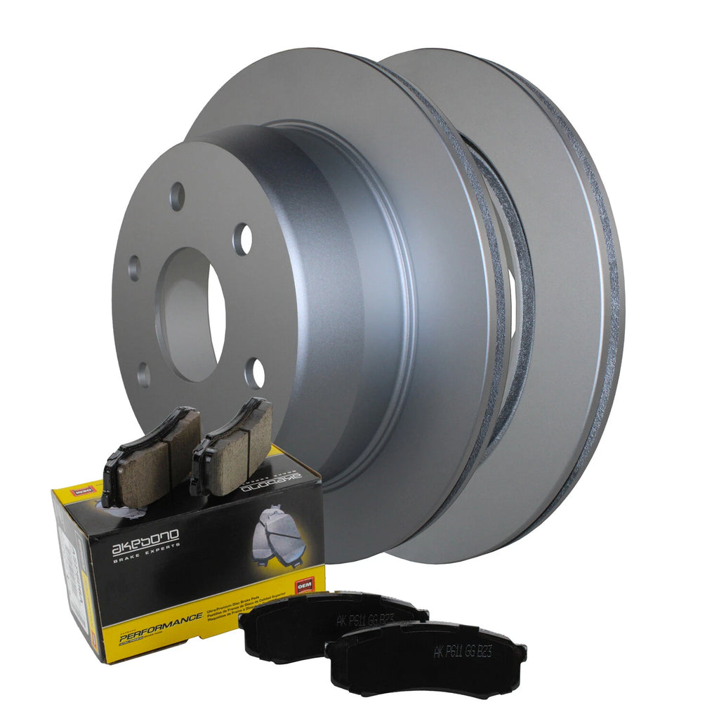 Rear Brake Kit 325mm Rotors & Akebono Pads for Chevrolet GMC