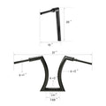 20" Rise 2" Ape Hanger Handlebar for Harley Softail Sportster Dyna Touring