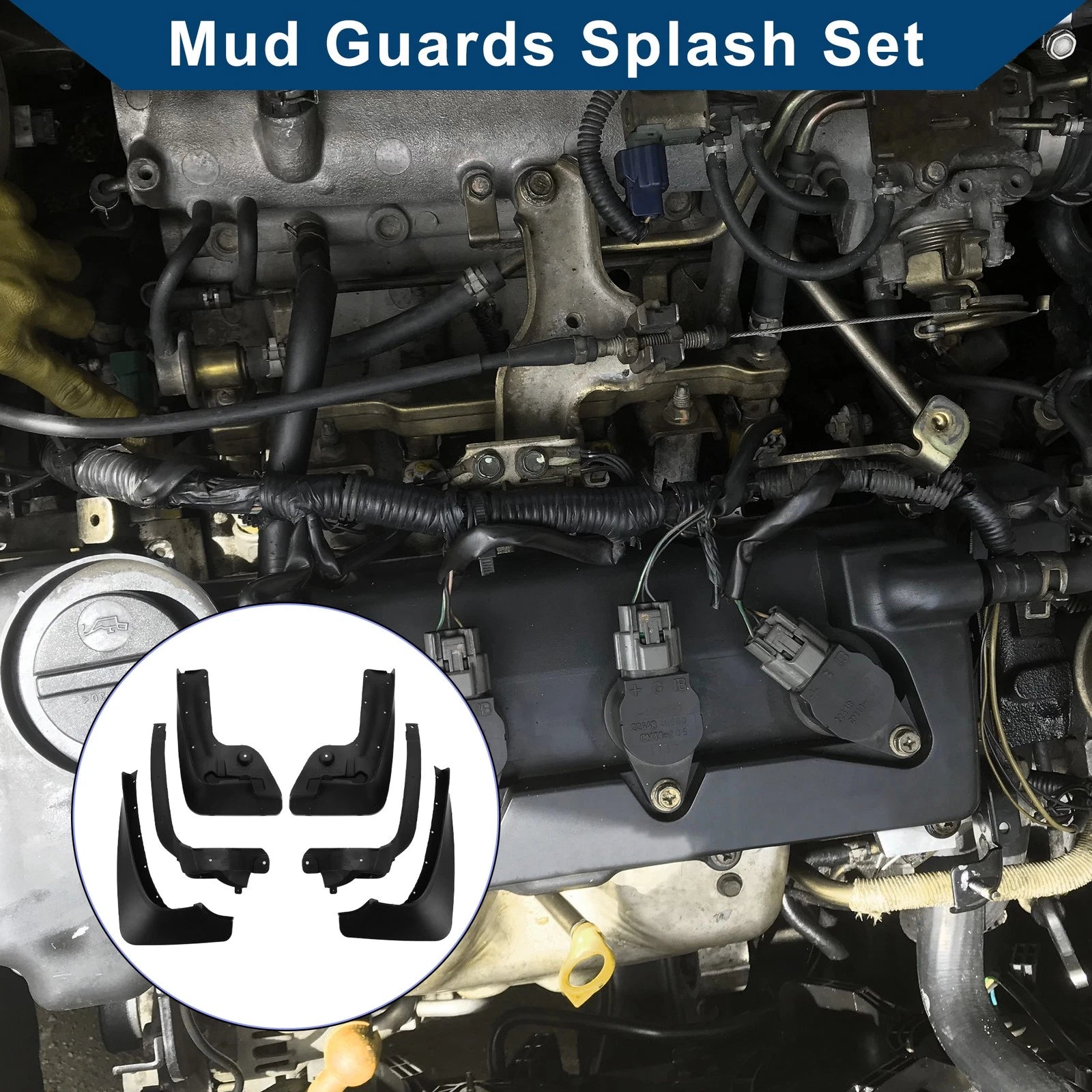 Set of 4 Mud Flaps Splash Guards for BMW 5 Series GT (2012–2015)