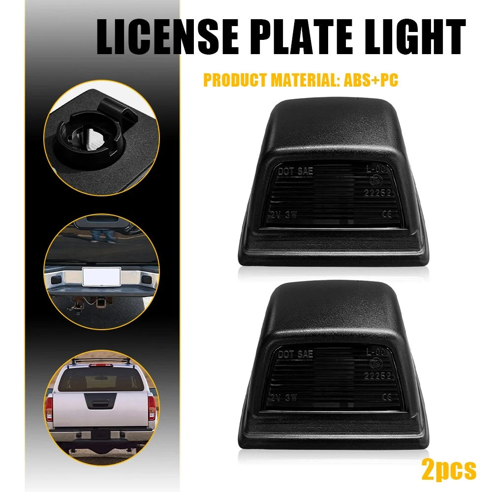 2X Rear License Plate Tag Lights Housing for Nissan Frontier (2005–2006) EPY