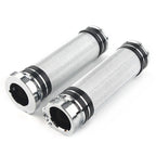1'' Chrome Handlebar Grips for Harley Sportster, Dyna, Softail, Touring