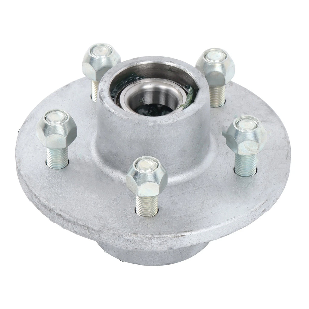 Set of 2 Galvanized Trailer Hub Kits for 3500 lbs (Pre-Assembled)