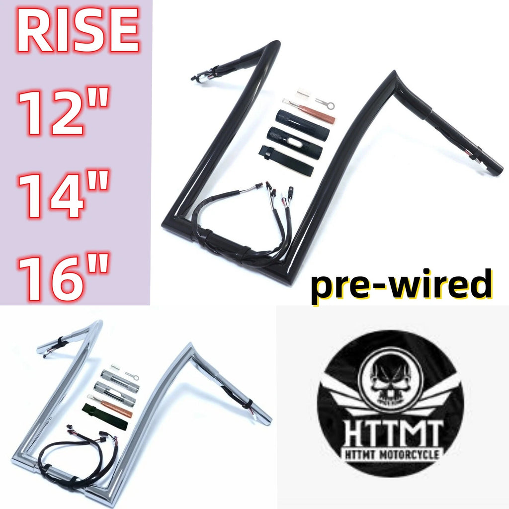 Prewired Road King 1.25" Handlebar for Harley FLHR(C) (2016–2023) 12" 14" 16"