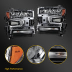 Headlight Pair with Halogen Signal for Chevy Silverado 1500 (2019–2022)